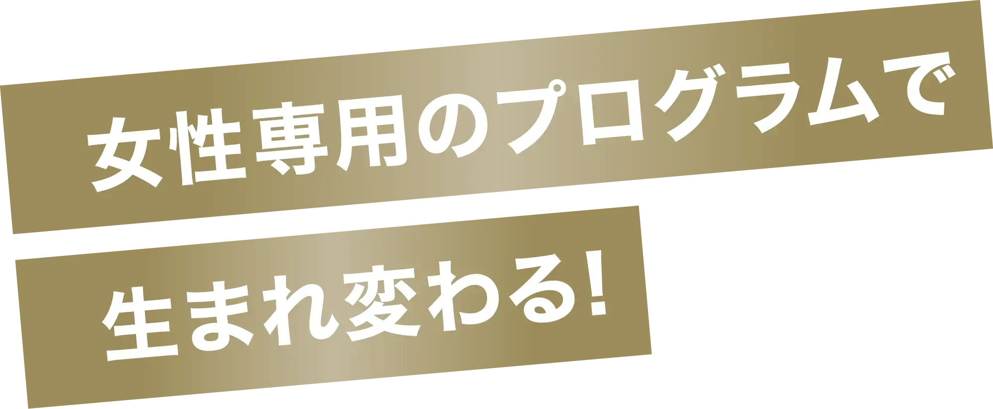 女性専用のプログラムで生まれ変わる!